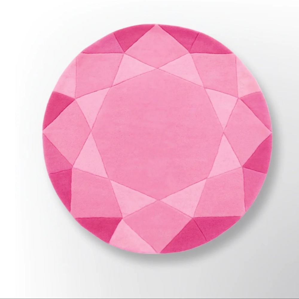 ROSE QUARTZ ROUND GEM RUG